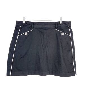 Emerald 18 Golf Skort black white trim size 14